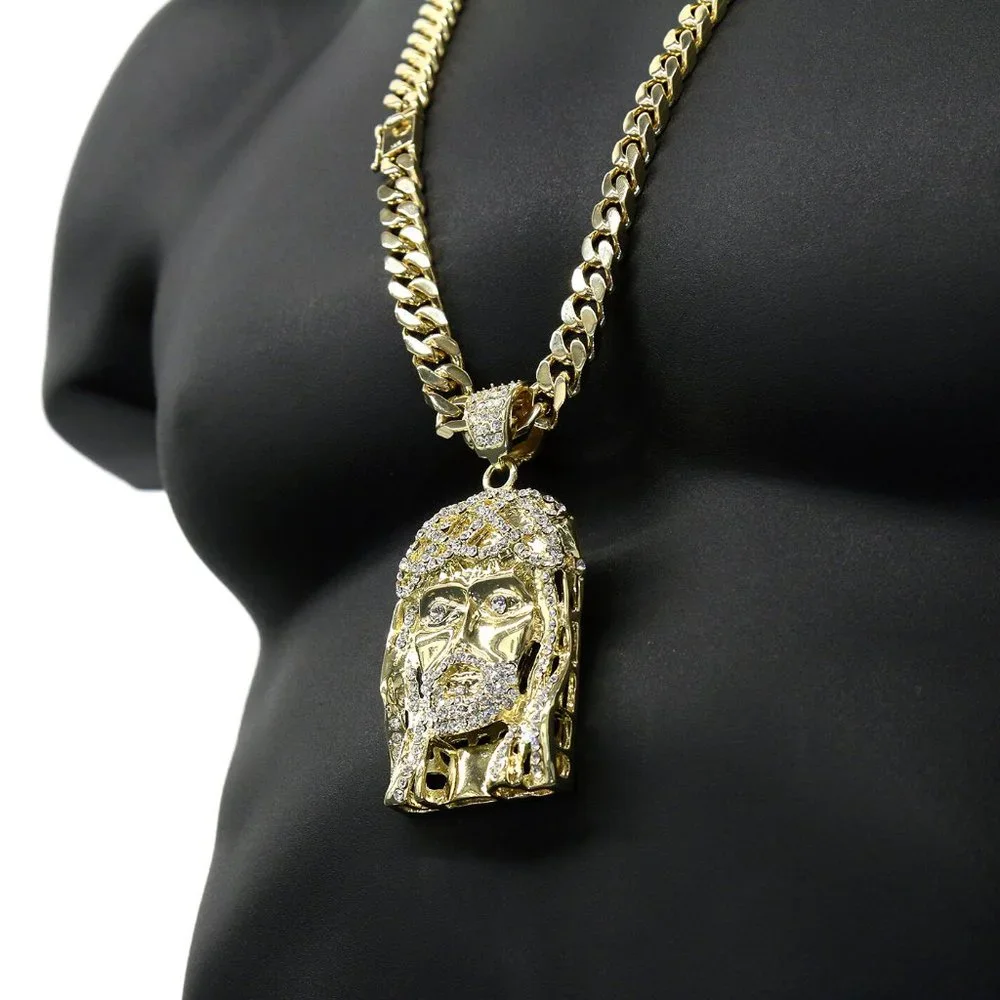 14k Jesus Huge Pendant 30